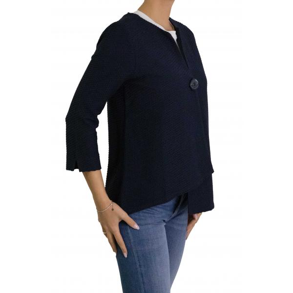 Cardigan con bottone tinta unita 